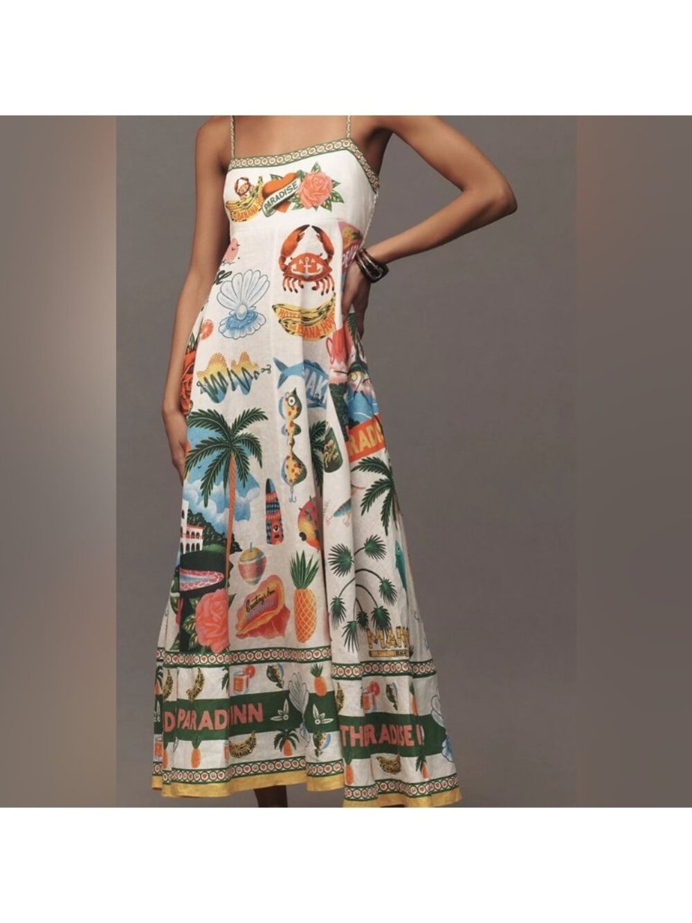 NWT ALÉMAIS Paradiso Midi Dress - Picture 3 of 5